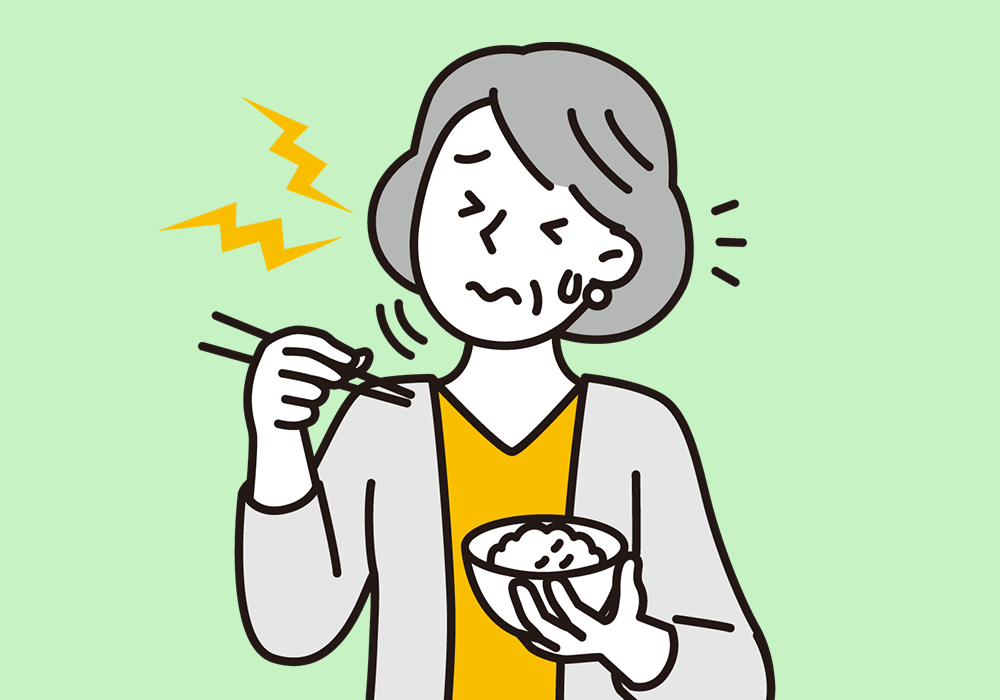 歯がない女性