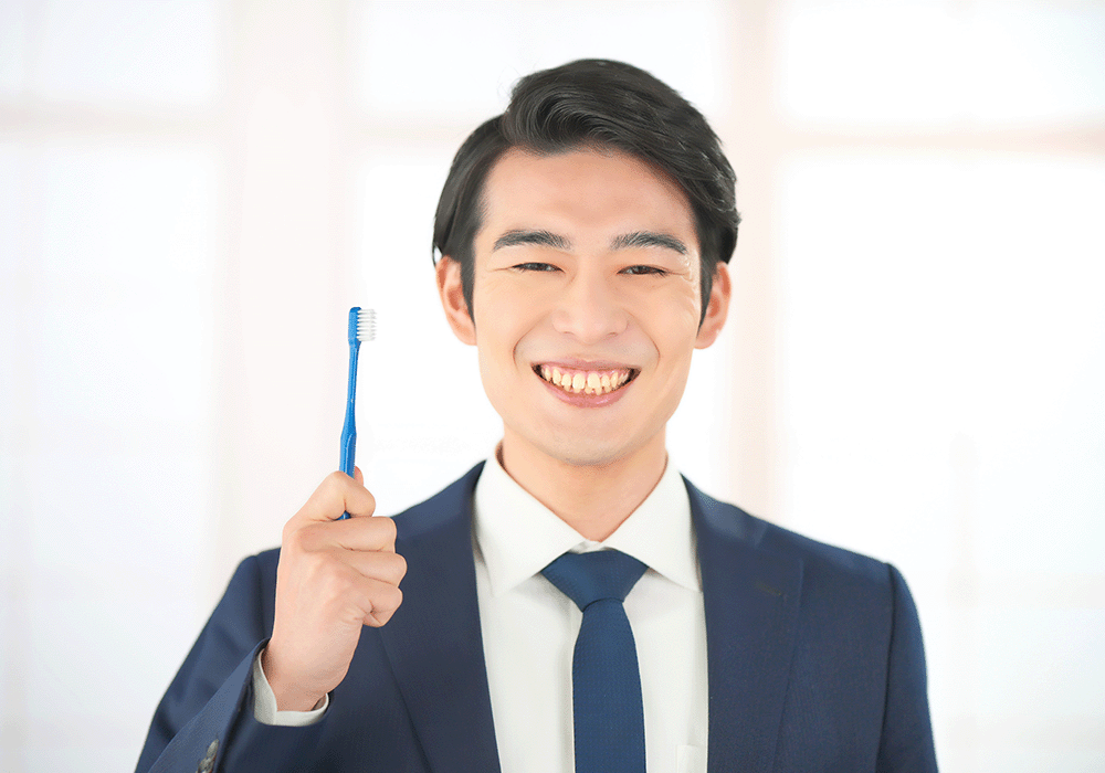 歯がきれいな男性