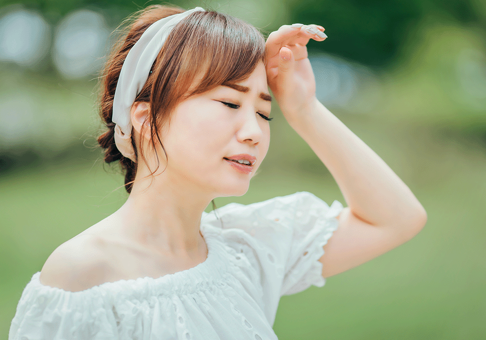 夏バテしている女性